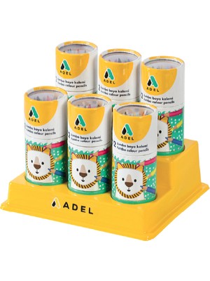 Adel Jumbo Hexa Kuru Boya Kalemi 12 Renk Yarım Boy