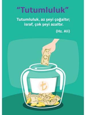 Okularenkkat Değerler Eğitimi Afişi Tutumluluk