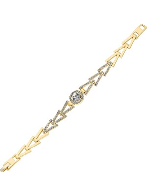 Forentina Bayan Altın Kaplama Tasarım  Taşlı Bileklik Ps0537