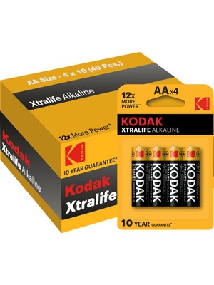 Kodak Xtralife 40 Adet Alkalin Kalem Pil