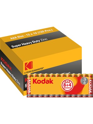 Kodak 120 Adet Çinko Karbon Shrink İnce Pil