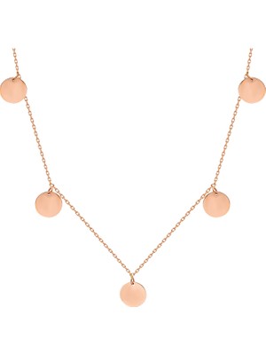 Glorria Rose Altın Plaka Kolye Sv0050