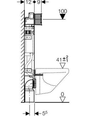 Geberit 110.340.00.5 Gömme Rezervuar Sigma - 12 Cm - Kombifix - Ayaklı