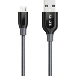PowerLine+ Micro USB Örgülü Şarj/Data Kablosu 0.9 Metre - Gri - Taşıma Çantalı - A8142HA1 (Anker Türkiye Garantili)
