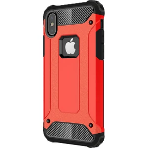 Apple iPhone XS (5.8'') Kılıf Rugged Armor Kırmızı