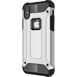 Apple iPhone XS (5.8'') Kılıf Rugged Armor Gümüş