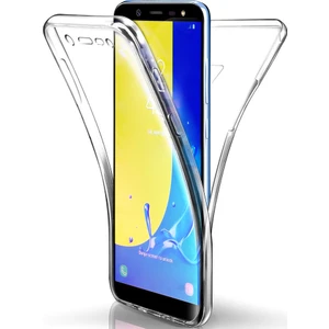 Samsung Galaxy J6 Kılıf 6 Tarafı Tam Full Koruma 360 Clear Soft Şeffaf