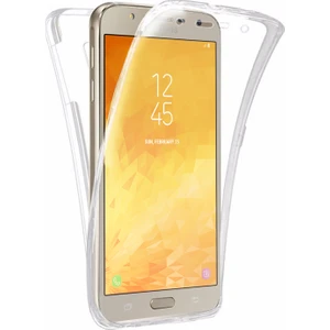 Samsung Galaxy J4 Kılıf 6 Tarafı Tam Full Koruma 360 Clear Soft Şeffaf