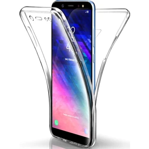 Samsung Galaxy A6 2018 Kılıf 6 Tarafı Tam Full Koruma 360 Clear Soft Şeffaf
