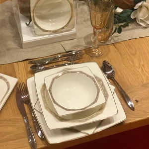 85 Parça 12 Kişilik Kare Bone Yemek Takımı