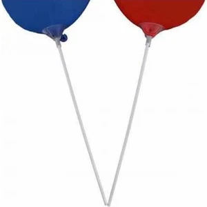 Balon Çubuğu 20 Adet Plastik Balon Çubuğu ve Hunisi Set ( Huni: 4,5 cm, Çubuk: 35 cm)