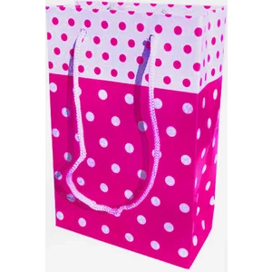 Karton Çanta 25 Adet Puantiyeli Karton Çanta Fuşya ( 12 cm * 17 cm )