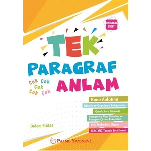 Palme Yayıncılık 8. Sınıf Tek Paragraf Anlam Tersyüz Yaprak Test