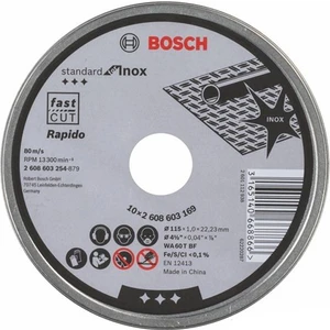 - Standard Seri Inox (Paslanmaz Çelik) İçin Düz Kesme Diski (Taş) – Rapido - Wa 60 T Bf, 115 Mm, 22,23 Mm, 1,0 Mm