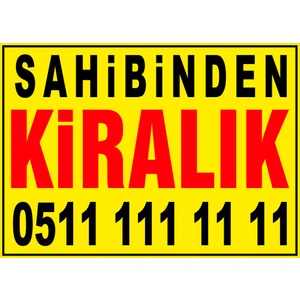 Renkli Reklam Sahibinden Kiralık Branda Afişi