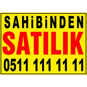 Renkli Reklam Sahibinden Satılık Branda Afişi