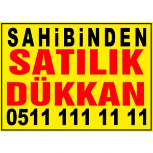 Renkli Reklam Sahibinden Satılık Dükkan Branda Afişi