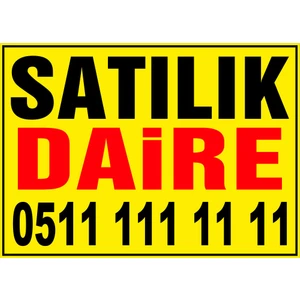 Renkli Reklam Satılık Daire Branda Afişi