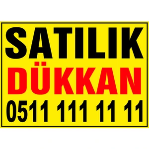 Renkli Reklam Satılık Dükkan Branda Afişi