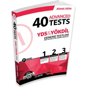 Yargı Yayınevi Akın Dil & YDS & YÖKDİL 40 Advanced Tests 21. Baskı - Ahmet Akın
