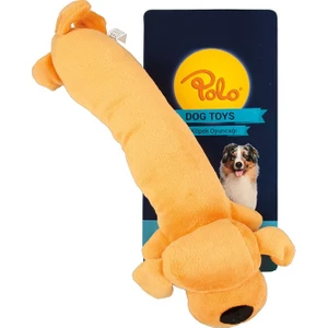 Peluş Turuncu Sosis Köpek Oyuncağı 35 Cm