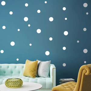 Tilki Dünyası 108 Adet Beyaz Renk Puantiyeler Bebek ve Çocuk Odası Duvar Sticker