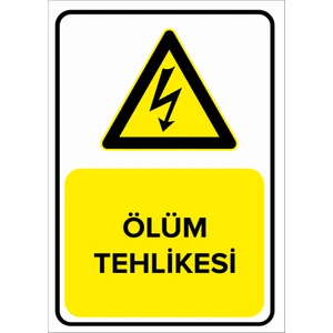 Renkli Reklam Ölüm Tehlikesi Levhası (Sac Malzeme)