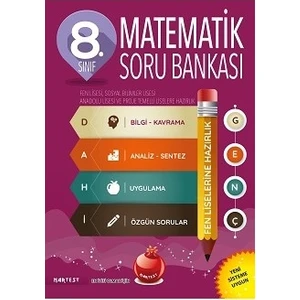 Nartest Yayınevi 8. Sınıf Dahi Genç Matematik Soru Bankası Fen Liselerine Hazırlık
