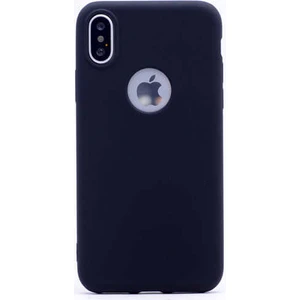 Case 4U Apple iPhone XS Max Kılıf Klasik Mat Renkli Yumuşak Premier Silikon Siyah