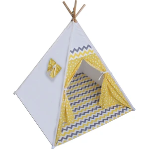 Pamuk %100 Ahşap Çocuk Oyun Çadırı Kızılderili Çadırı Oyun Evi Devrilmez