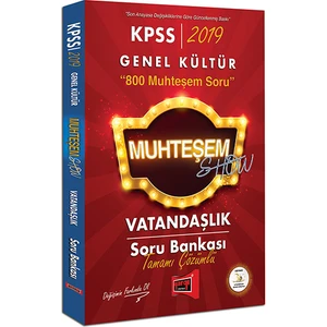 Yargı Yayınevi 2019 KPSS Muhteşem Show Vatandaşlık Tamamı Çözümlü Soru Bankası