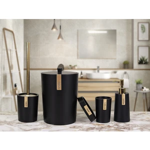 By Selim Troy 5 Parça Polyester Banyo Seti - Siyah