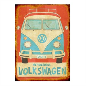 Ahşap Tablo 1967 Vosvos Minibüs