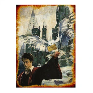Ahşap Tablo Retro Harry Potter