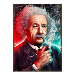Ahşap Tablo Albert Einstein