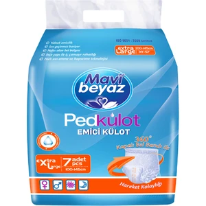 Mavi Beyaz Pedkülot Emici Külot Extra Large