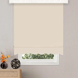Güneş Perde Etek Dilimli Krem Stor 110X200 cm