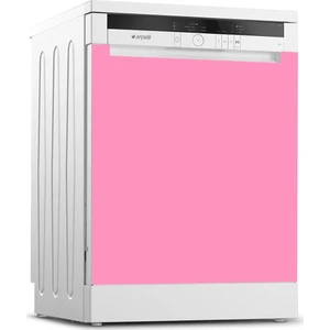 Tilki Dünyası Bulaşık Makinesi Kapak Kaplama Sticker 541 Pembe