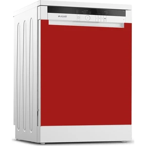 Tilki Dünyası Bulaşık Makinesi Kapak Kaplama Sticker 515 Koyu Kırmızı