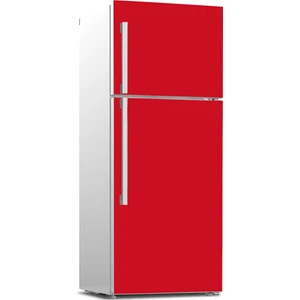 Tilki Dünyası Buzdolabı Ön Yüz Kapak Kaplama Sticker 503 Sardunya Kırmızı