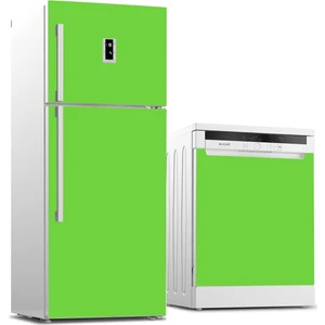 Tilki Dünyası Buzdolabı ve Bulaşık Makinesi Kaplama Sticker 531 Lime Yeşil