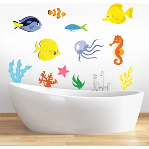 Tilki Dünyası Deniz Yaşamı Duşakabin ve Banyo Sticker