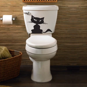Tilki Dünyası Kızgın Kedi Klozet Kapağı ve Banyo Sticker