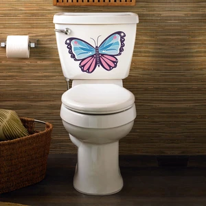 Tilki Dünyası Renkli Şirin Kelebek Klozet Kapağı ve Banyo Sticker
