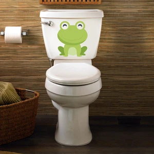 Tilki Dünyası Sevimli Kurbağa Klozet Kapağı ve Banyo Sticker