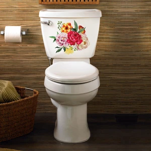 Tilki Dünyası Renkli Güller Klozet Kapağı ve Banyo Sticker