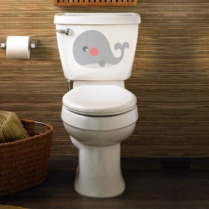 Tilki Dünyası Şirin Balina Klozet Kapağı ve Banyo Sticker