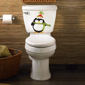 Tilki Dünyası Sevimli Penguen Klozet Kapağı ve Banyo Sticker