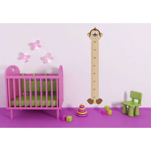 Tilki Dünyası Sevimli Maymun Boy Cetveli Duvar Sticker