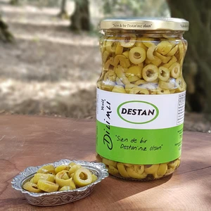 Zeytin Ana Dilimli Yeşil Zeytin Cam Kavanoz 400 gr